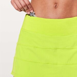 Lululemon Pace rival skort Bright Lime Green Skirt